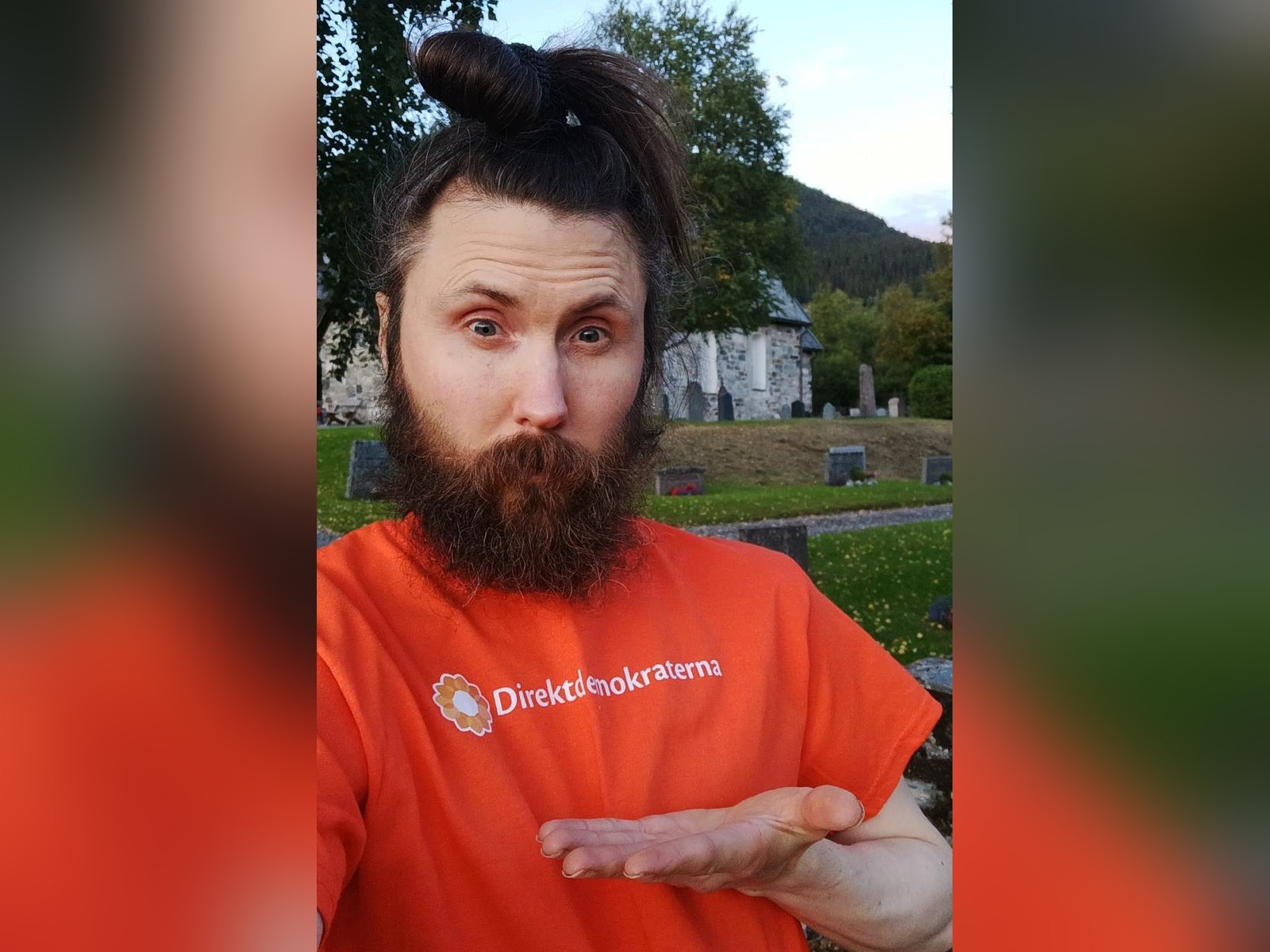 Lukas Hedin, toppkandidat i åre för Direktdemokraterna